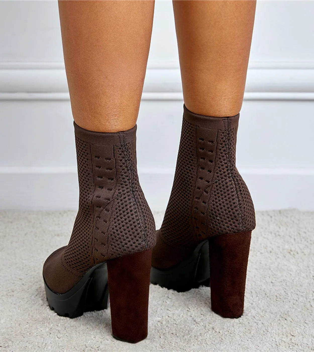 2023 di Modo Delle Donne 12 centimetri Tacchi Alti 35 centimetri Della Piattaforma Peep Toe Sandali Stivali Discoteca di Estate