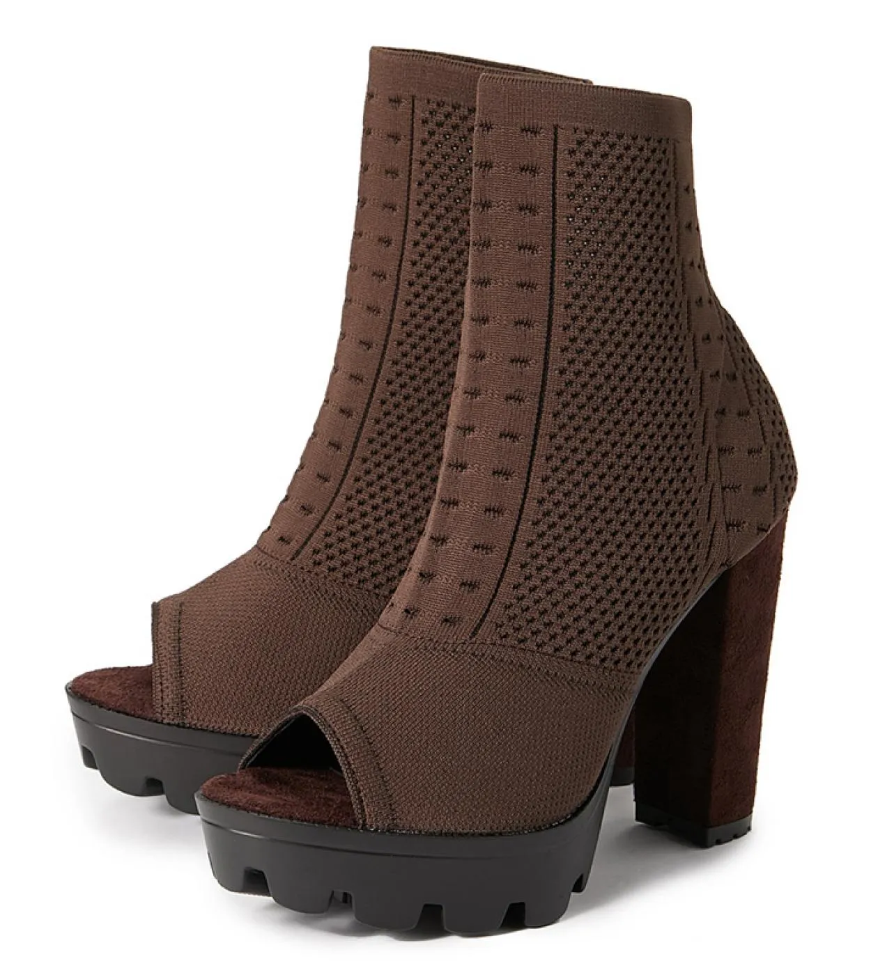 2023 di Modo Delle Donne 12 centimetri Tacchi Alti 35 centimetri Della Piattaforma Peep Toe Sandali Stivali Discoteca di Estate