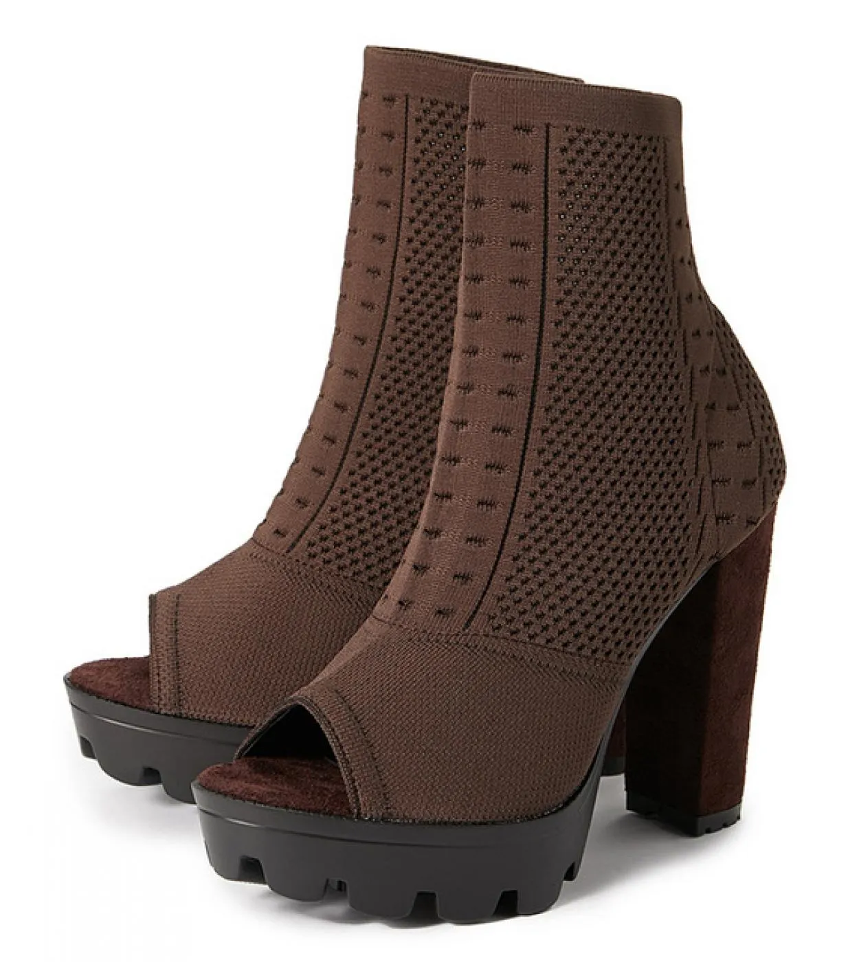 2023 di Modo Delle Donne 12 centimetri Tacchi Alti 35 centimetri Della Piattaforma Peep Toe Sandali Stivali Discoteca di Estate