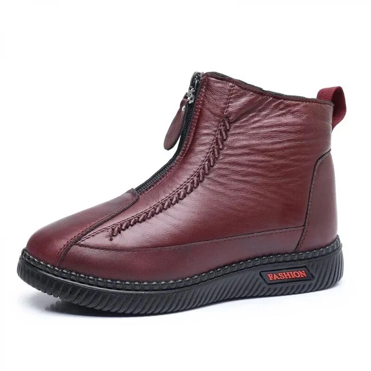 2024 scarpe da donna di marca stivali comodi alla caviglia moderni cerniera invernale testa tonda tacco basso tinta unita sempli