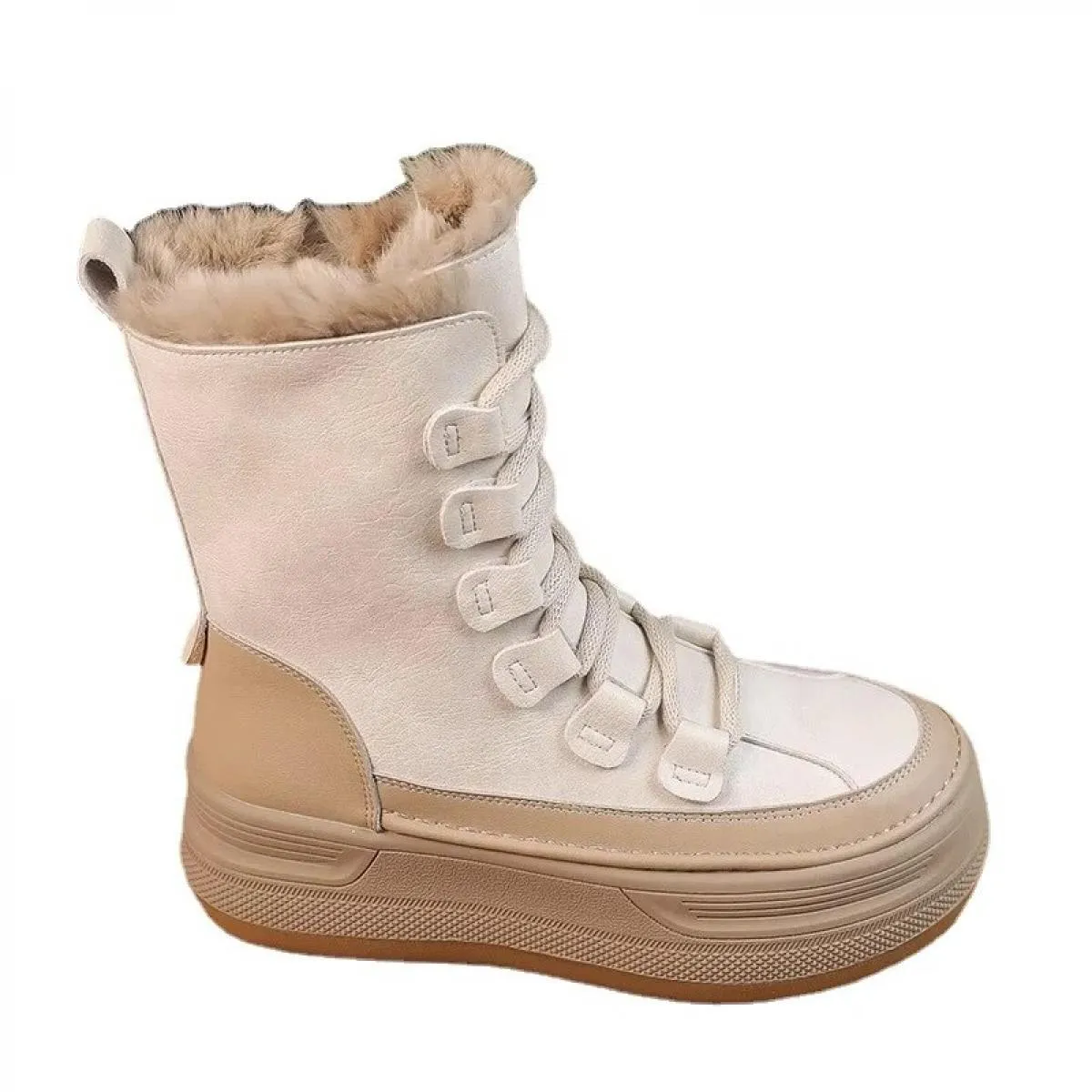 2024 scarpe da donna di vendita calde inverno fondo piatto stivali moderni punta rotonda pizzo tacco basso solido caldo colore s