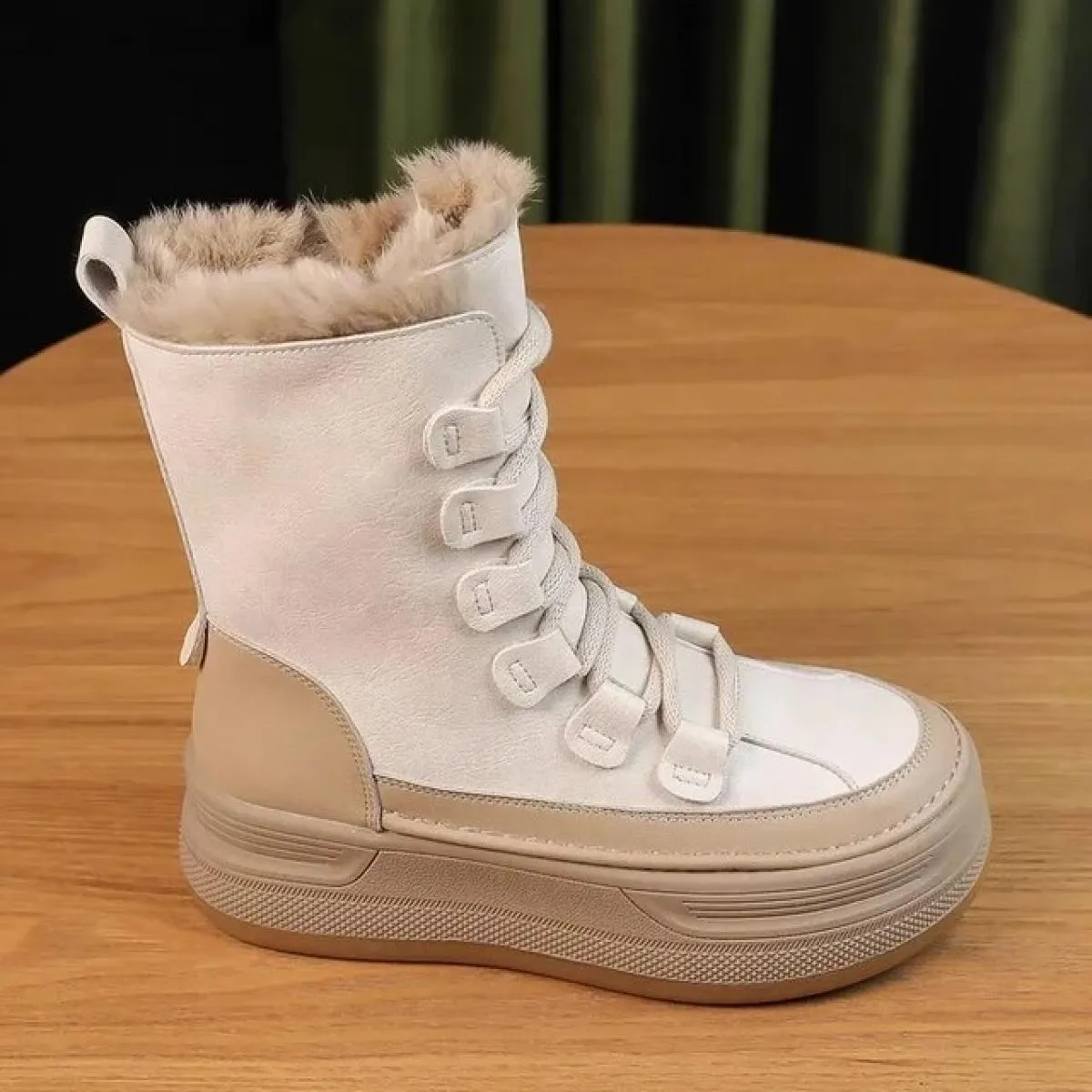 2024 scarpe da donna di vendita calde inverno fondo piatto stivali moderni punta rotonda pizzo tacco basso solido caldo colore s