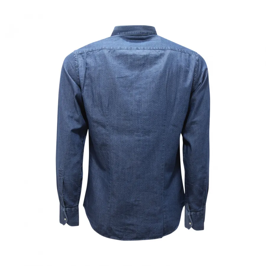 9024AS camicia uomo BROUBACK man shirt blue