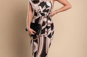 Abito midi con stampa elegante Triona
