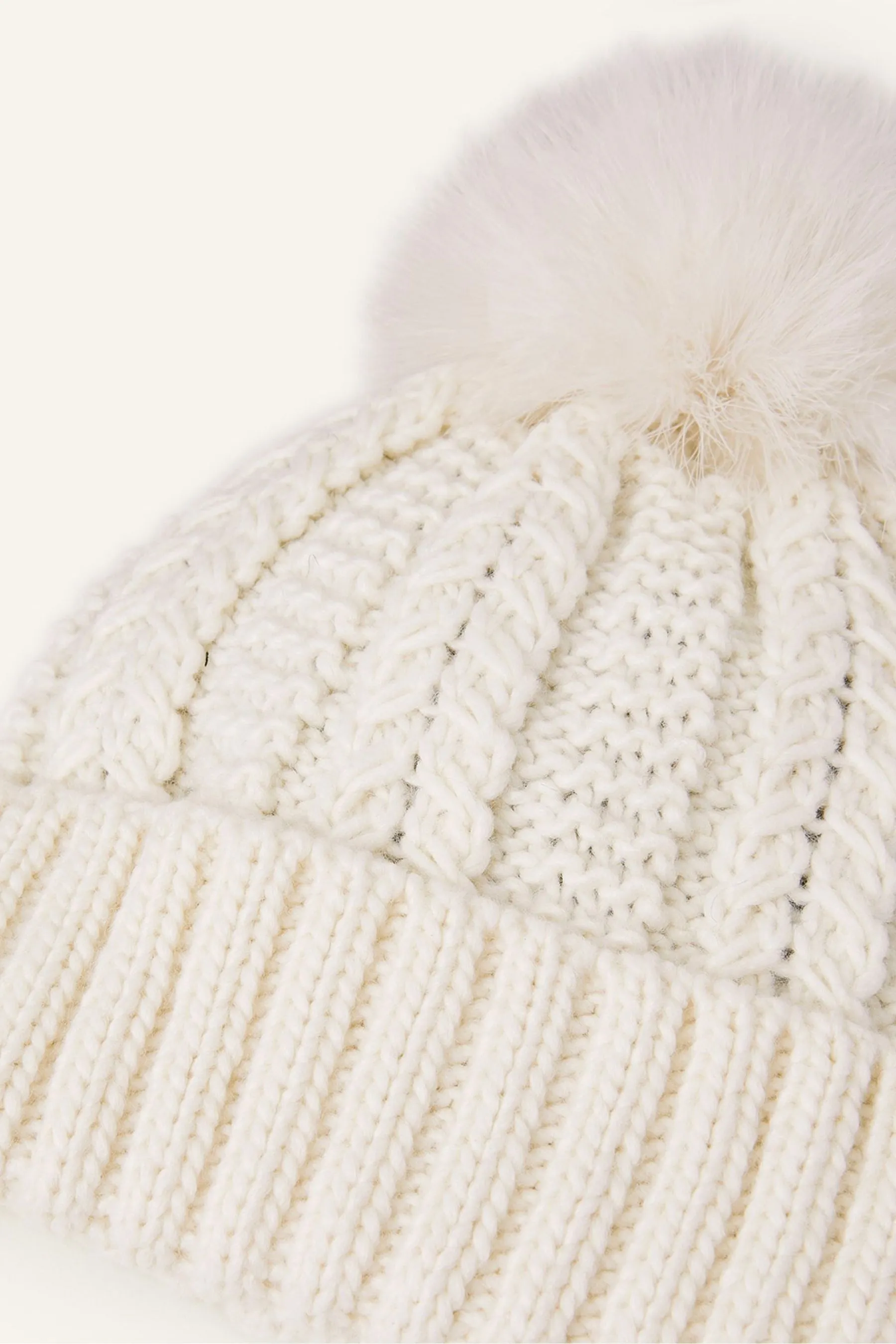 Accessorize - Cappello da Berretto con pompon in pelliccia sintetica