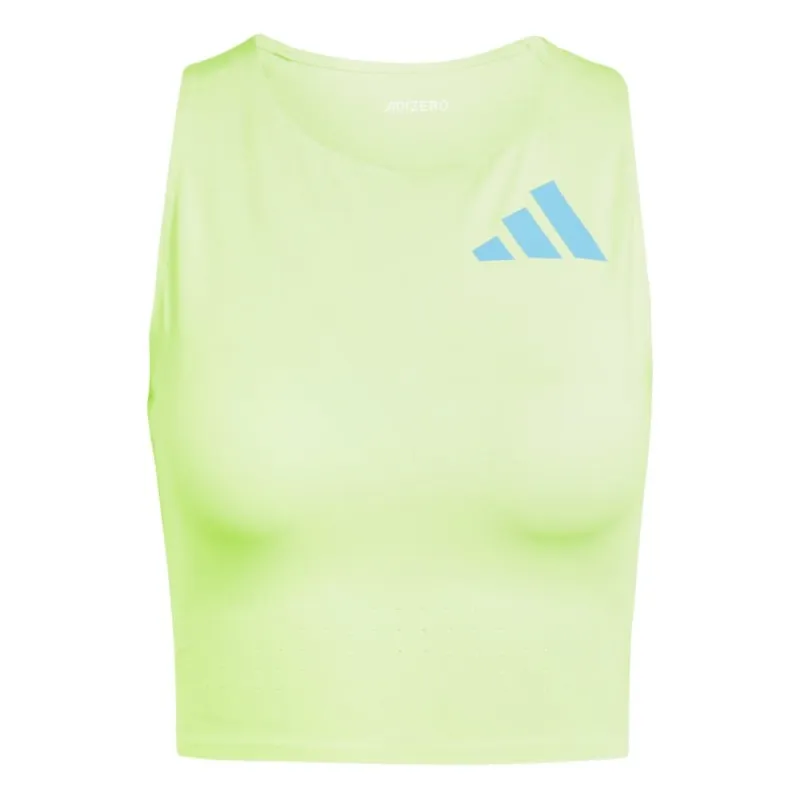 ADIDAS Crop Top Running Rtr Giallo Fluo Donna