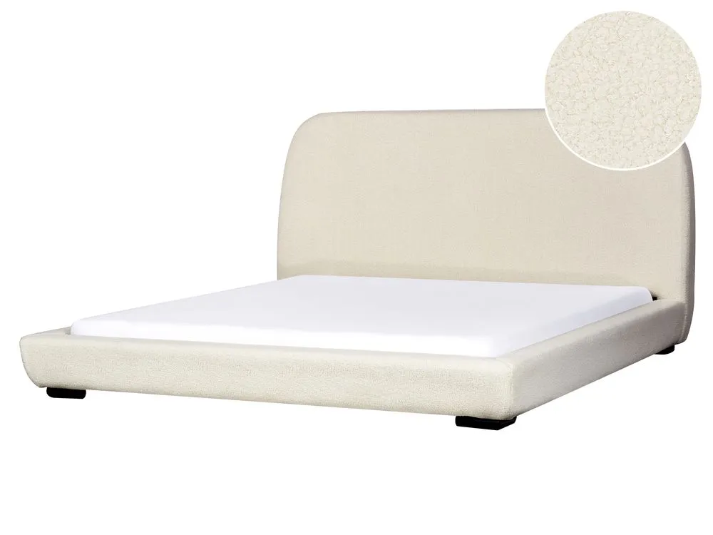 Bed Boucle ROISEL 180 x 200 cm (EU Super King) Cream
