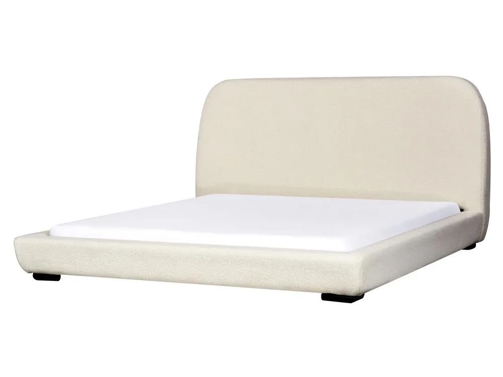 Bed Boucle ROISEL 180 x 200 cm (EU Super King) Cream