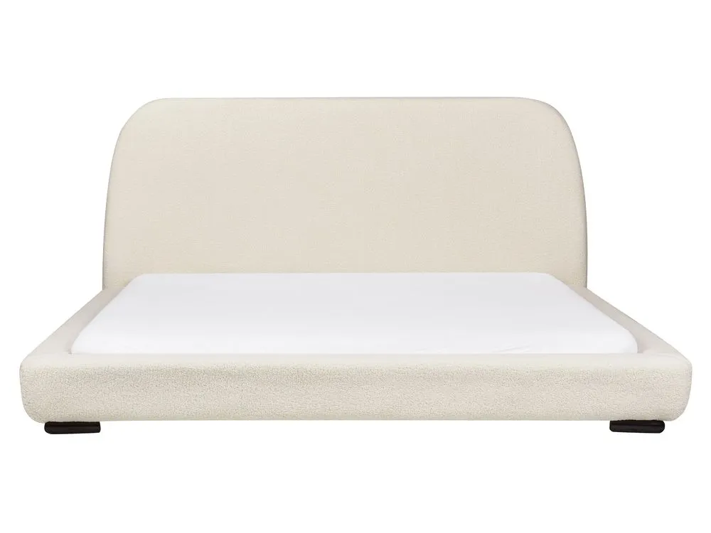 Bed Boucle ROISEL 180 x 200 cm (EU Super King) Cream