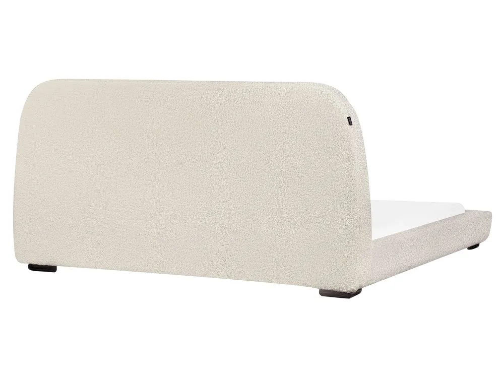 Bed Boucle ROISEL 180 x 200 cm (EU Super King) Cream
