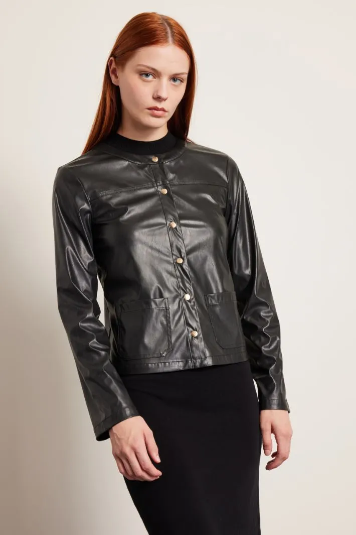 Biker con tasche applicate