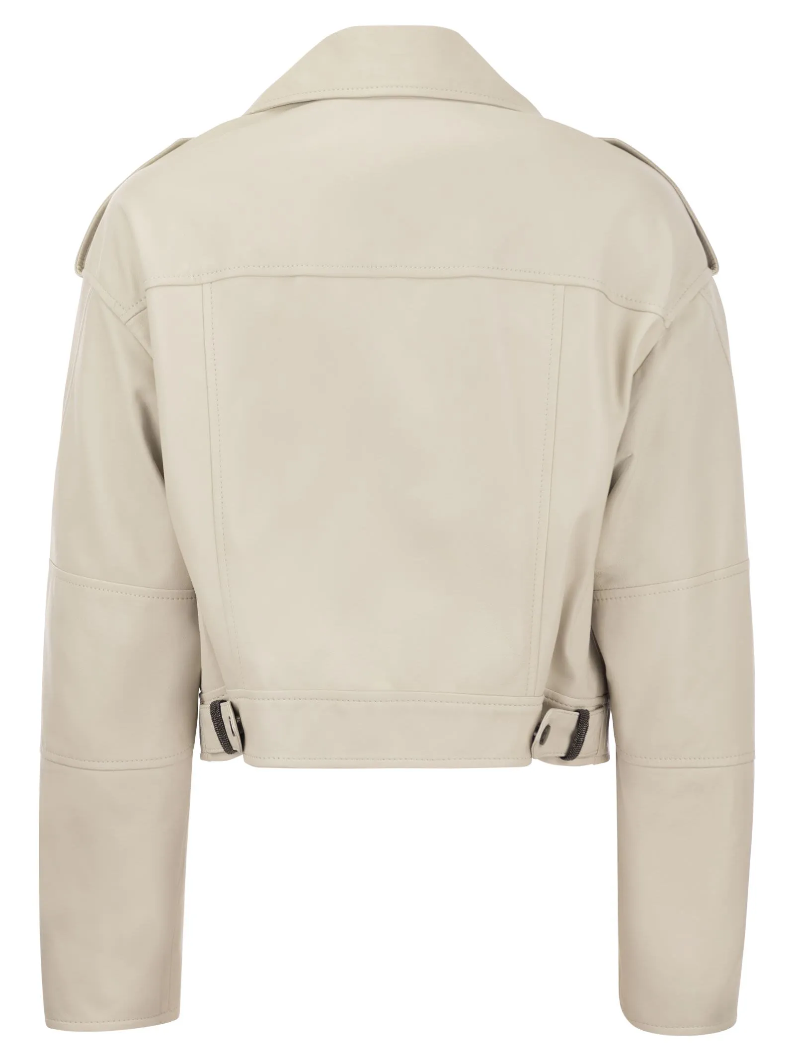 Biker in nappa con Shiny Details