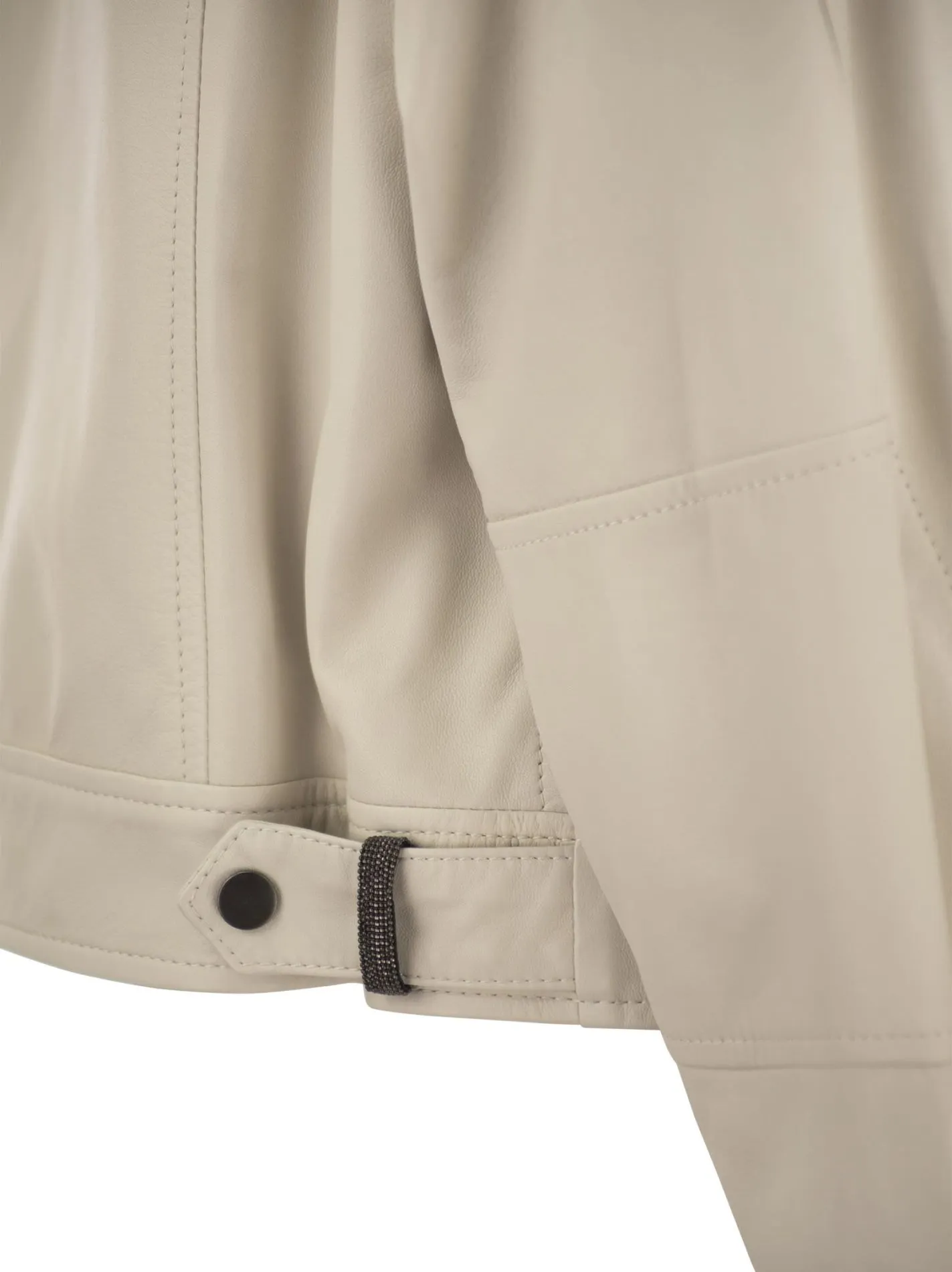 Biker in nappa con Shiny Details