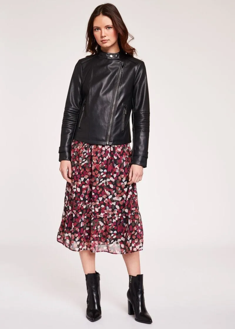 Biker jacket con strass