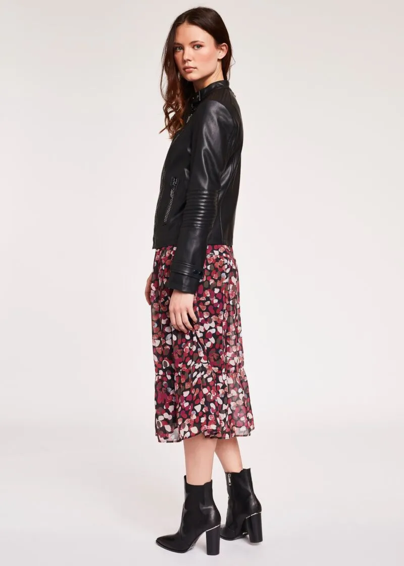 Biker jacket con strass