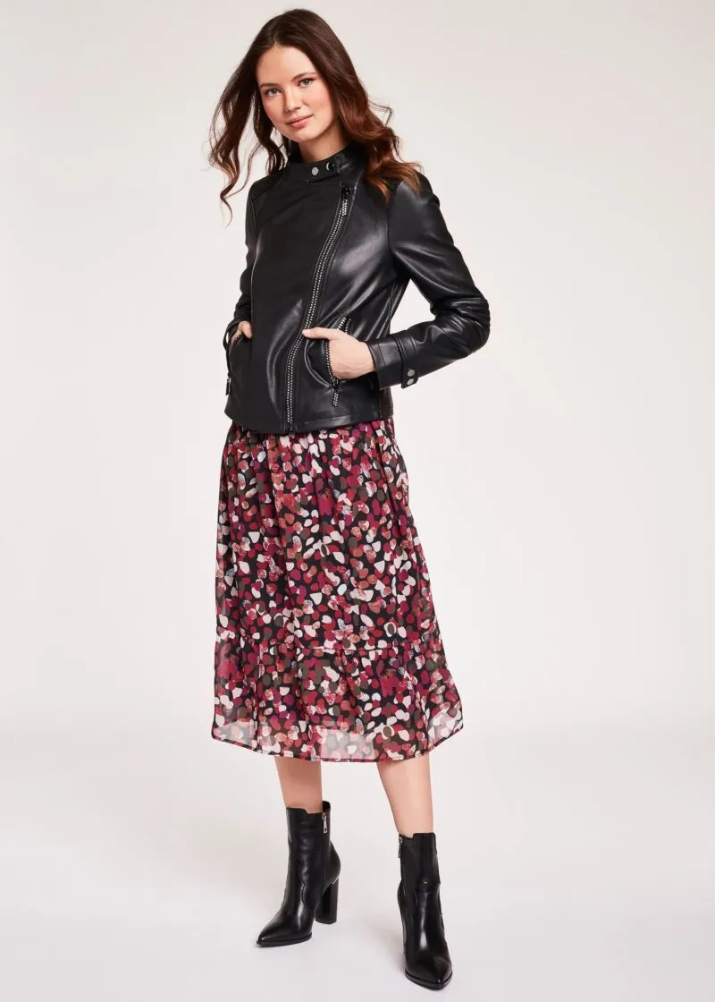 Biker jacket con strass