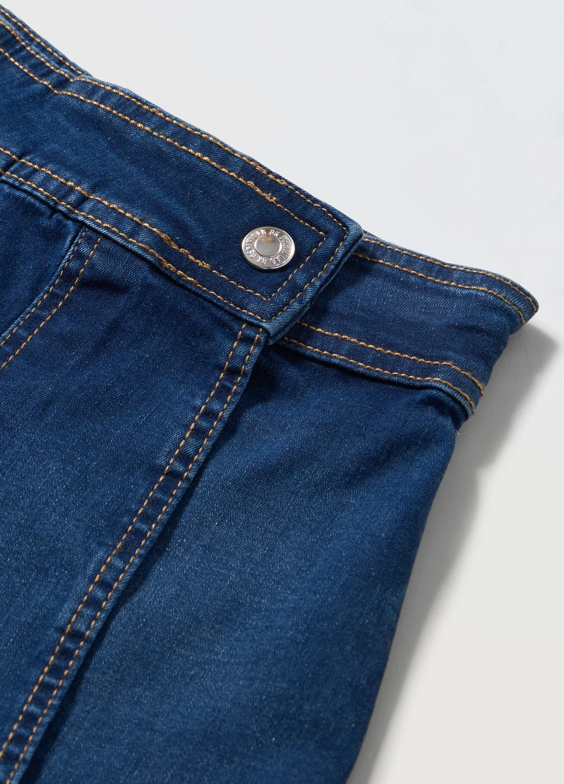 BLUKIDS  Gonna pantalone in denim di cotone stretch bambina