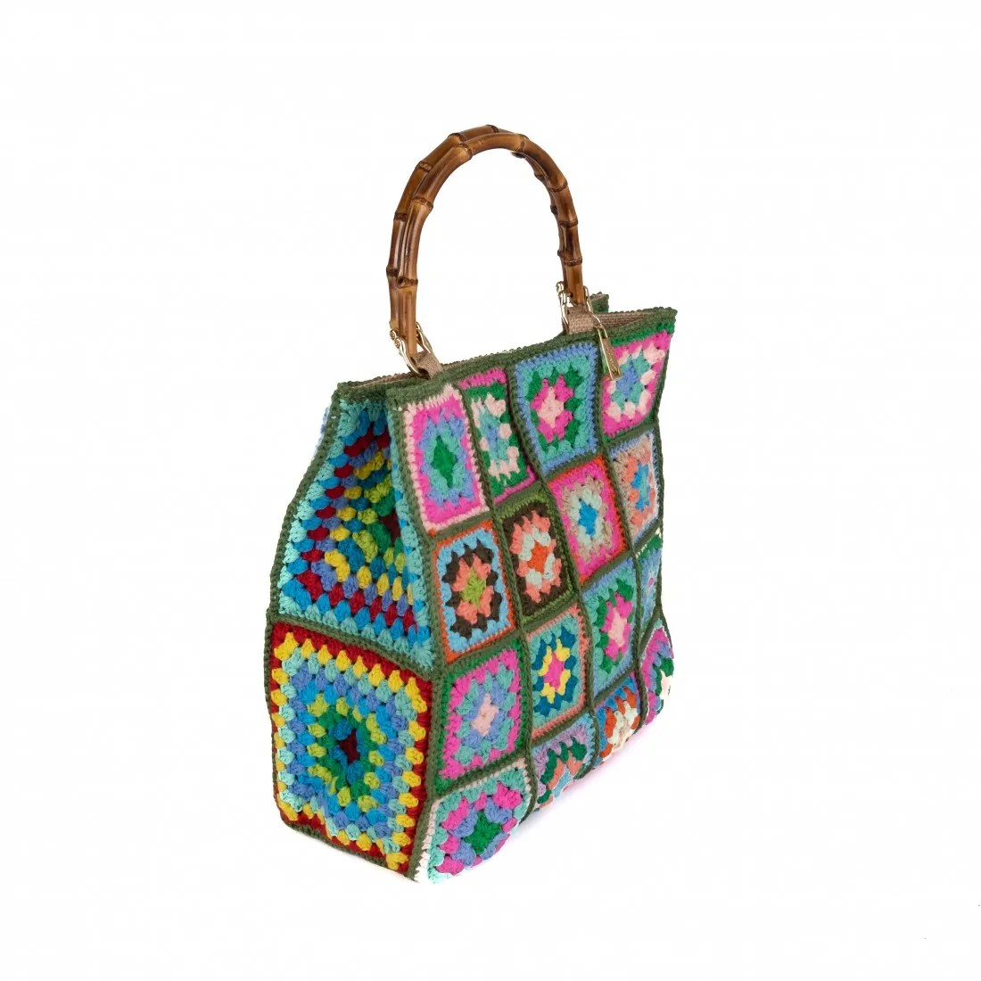 BORSA CROCHET MEDIA DUE MANICI / LA MILANESA XC2V VERDE
