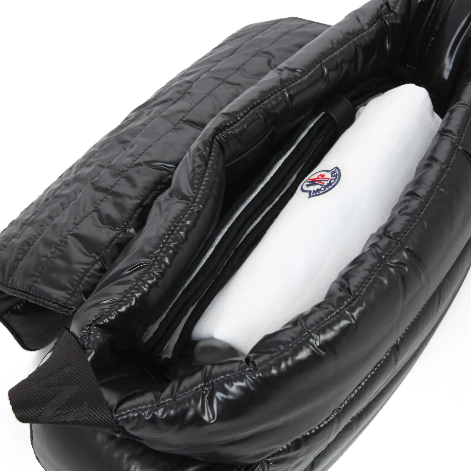 Borsa Fasciatoio Nera In Nylon Trapuntato