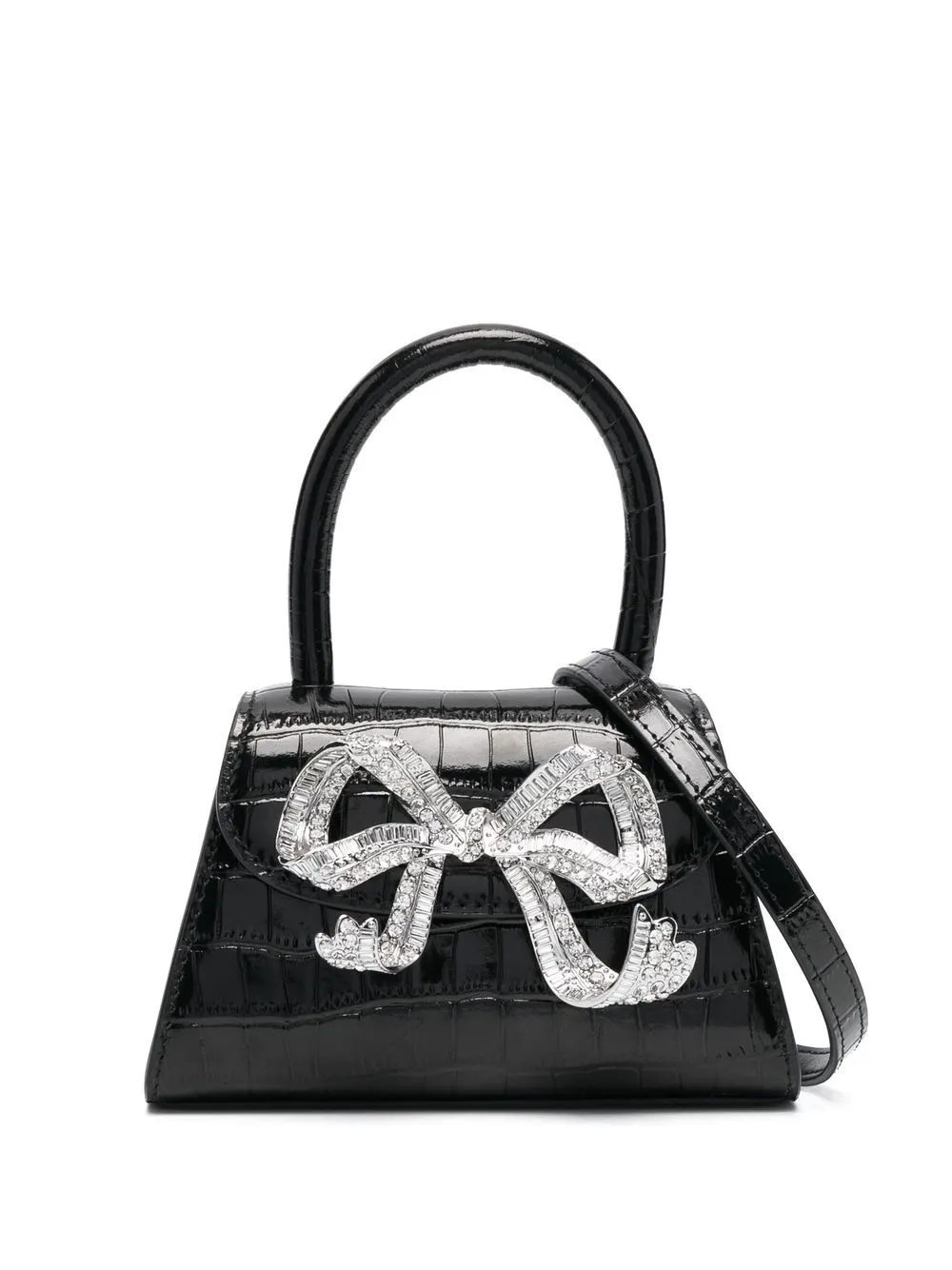 Borsa mini bow in nero - donna
