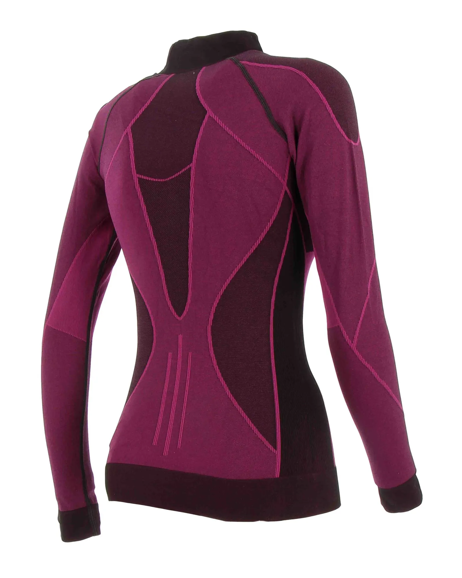 BRUGI - Maglia da donna viola e nera termica traspirante senza cuciture                                            Previous prod