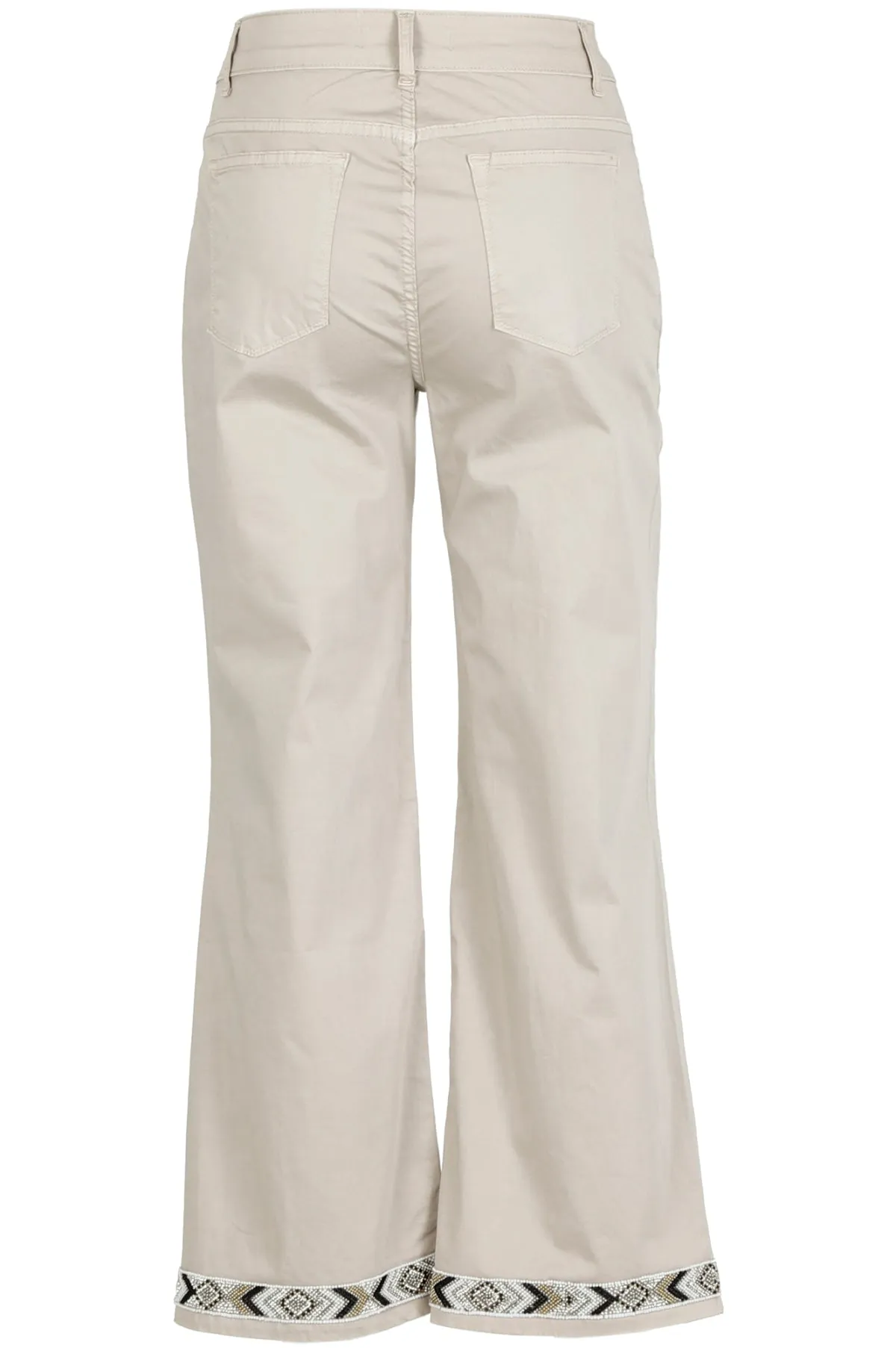 CafèNoir Culotte Trousers with Trim C7JP0036 M039 barley
