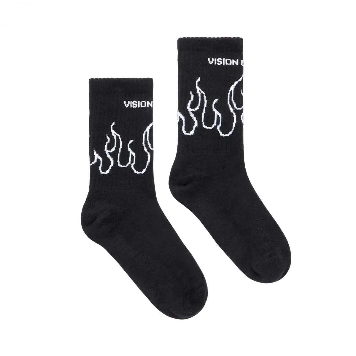 Calzini Con Fiamme Bianche