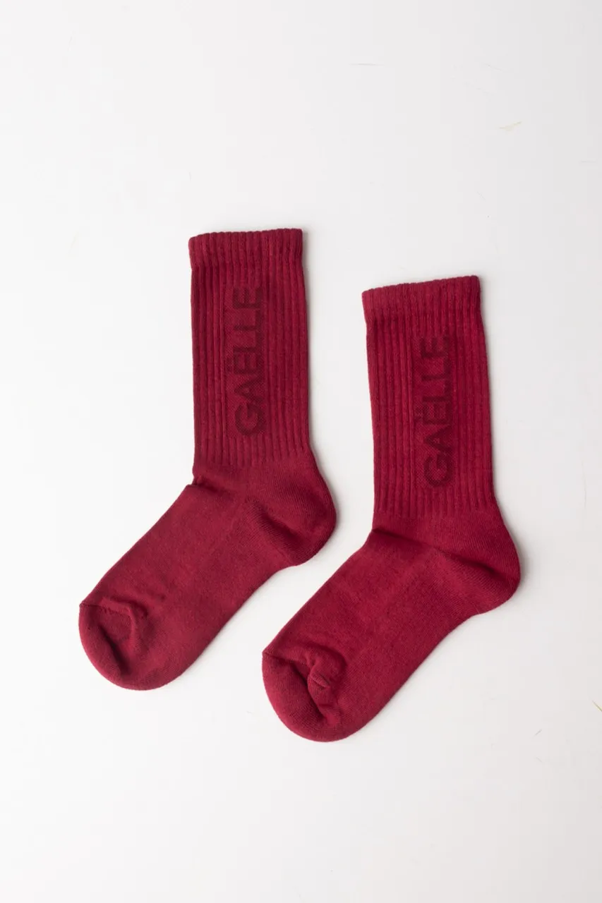 Calzini in cotone Bordeaux