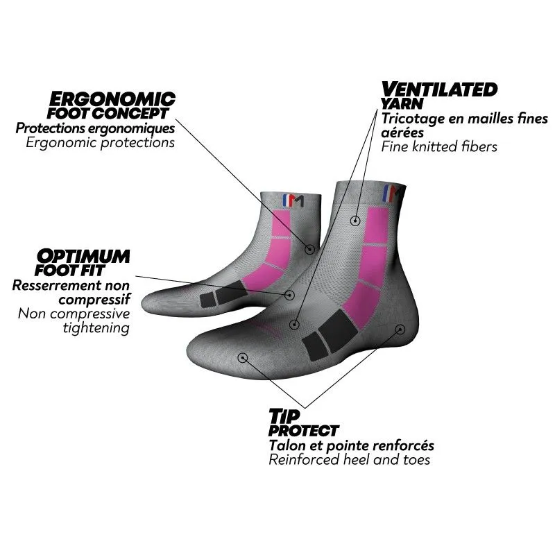 Calzini Monnet Mid Air (rosa grigio)