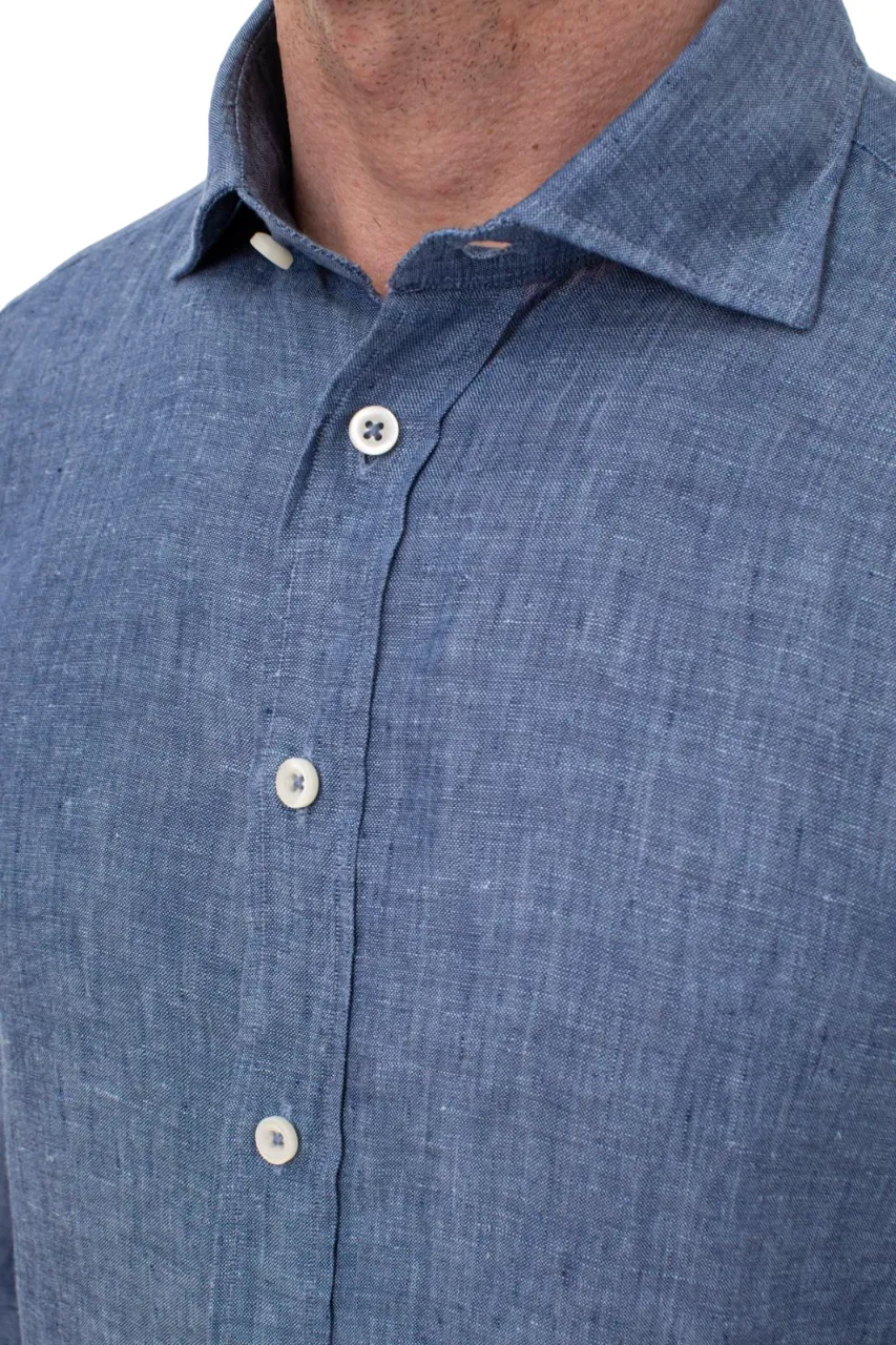 CAMICIA DENIM IN PURO LINO