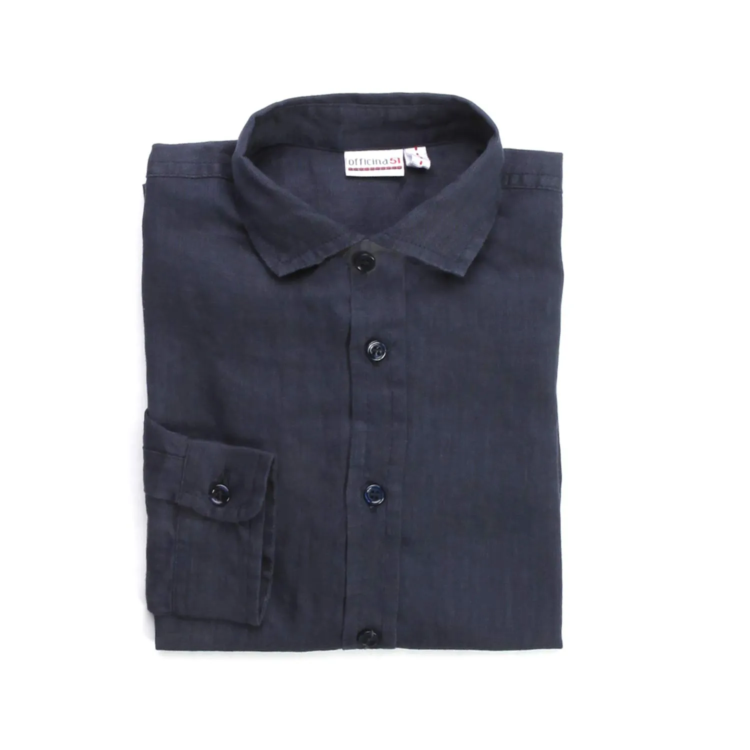 Camicia Di Lino Blu Bambino