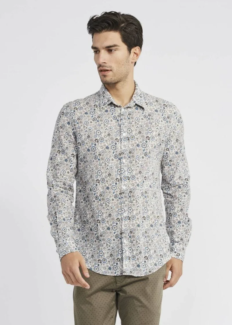 Camicia in cotone e lino