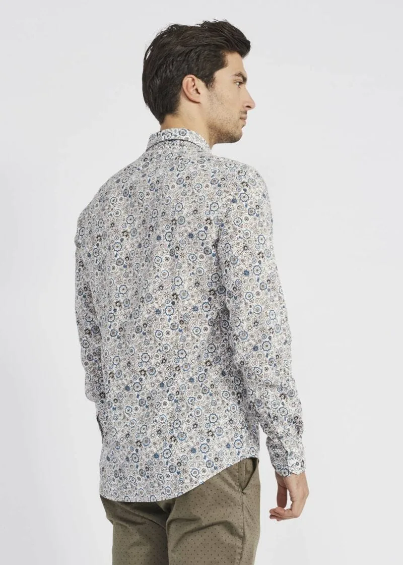 Camicia in cotone e lino