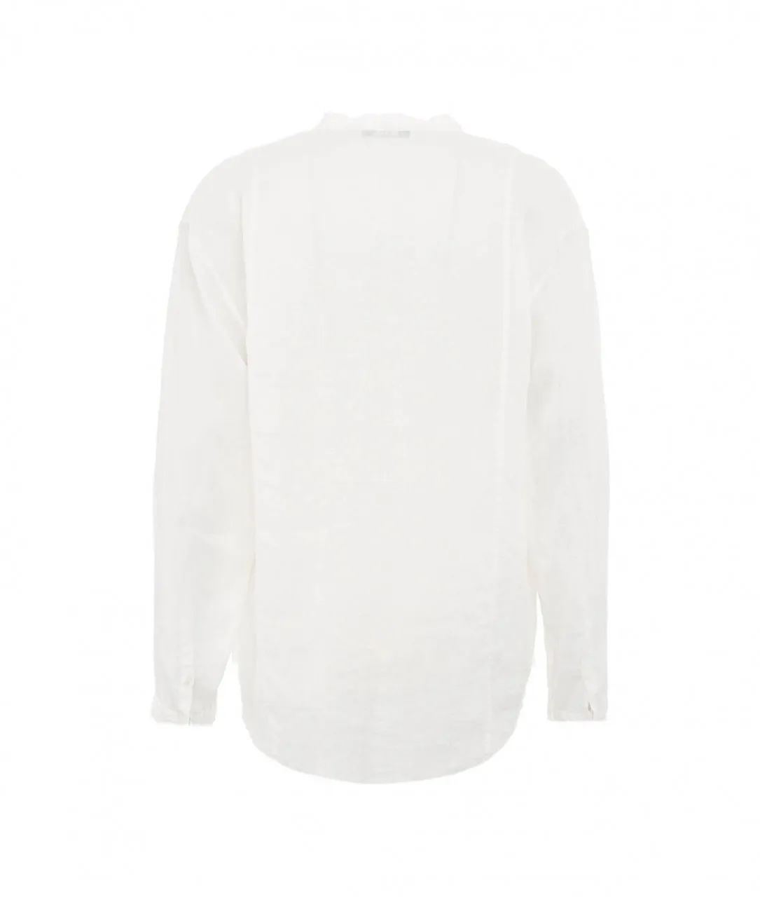 Camicia in lino bianco bianco