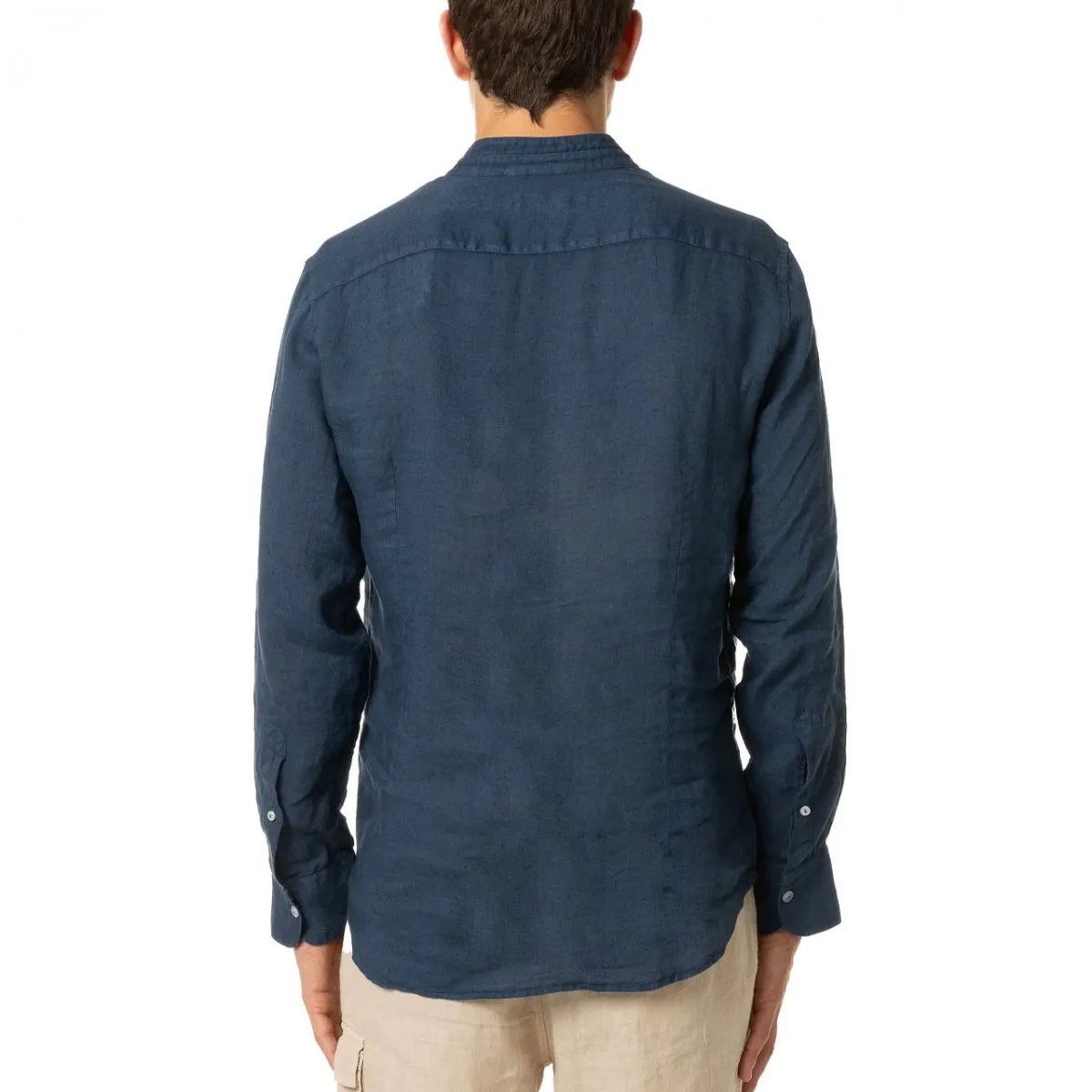 Camicia In Lino Klarke Blue Navy