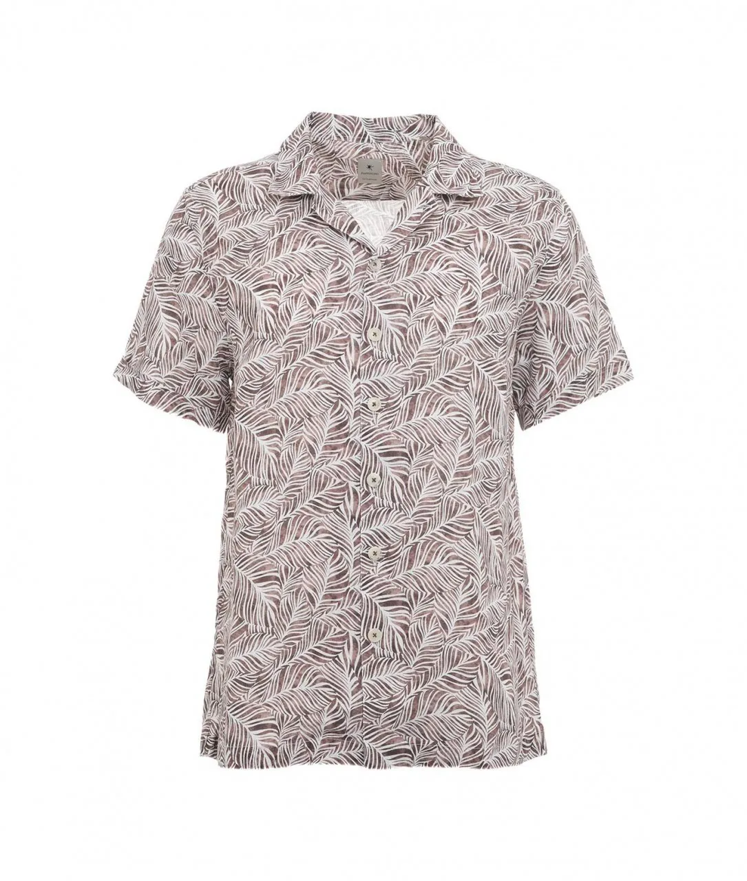 Camicia in lino marrone marrone