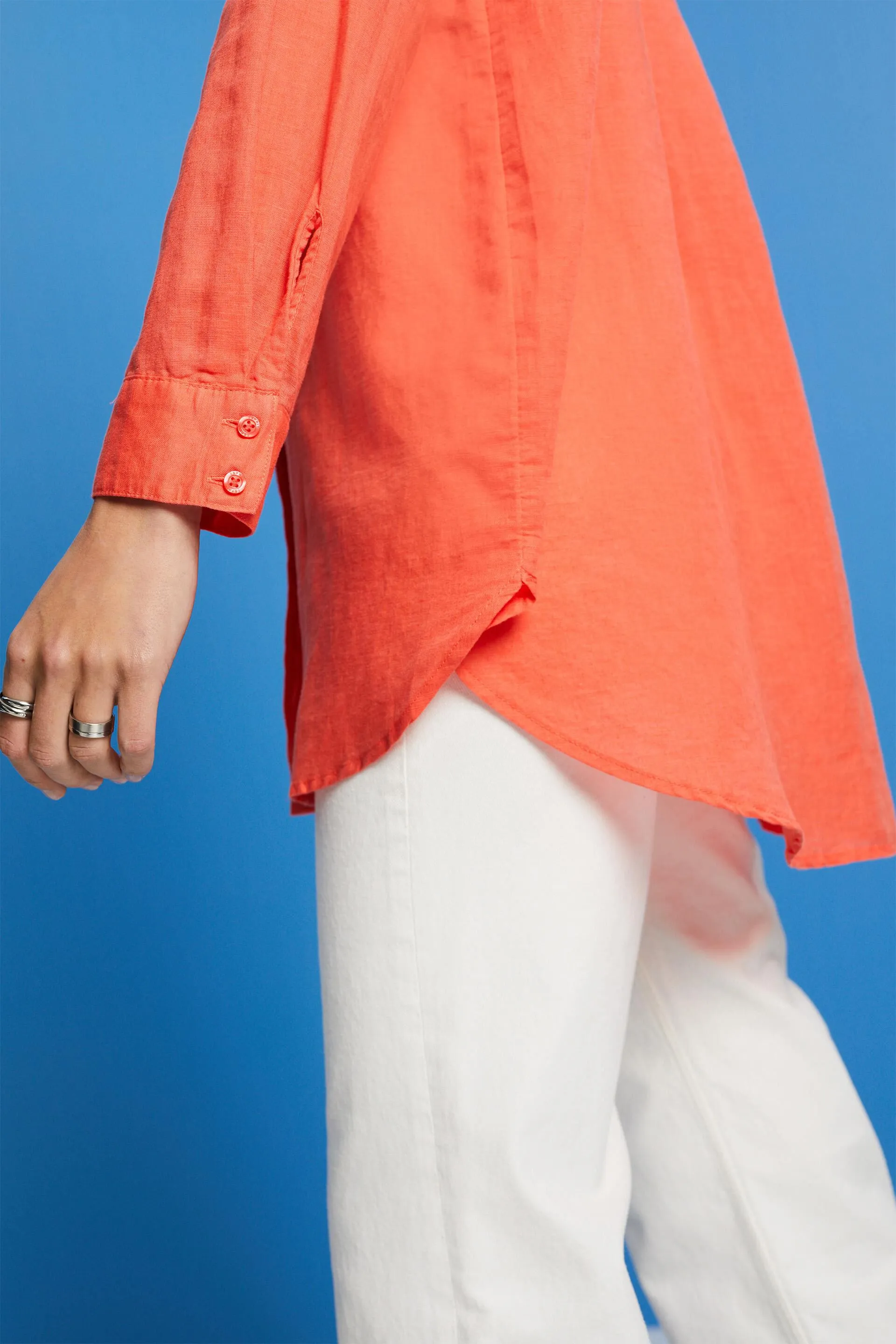 Camicia in misto lino e cotone