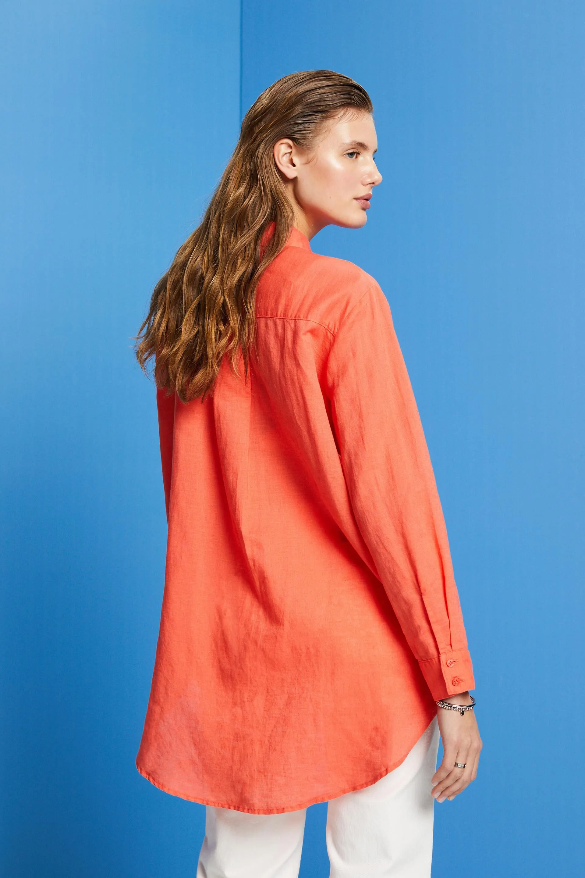 Camicia in misto lino e cotone