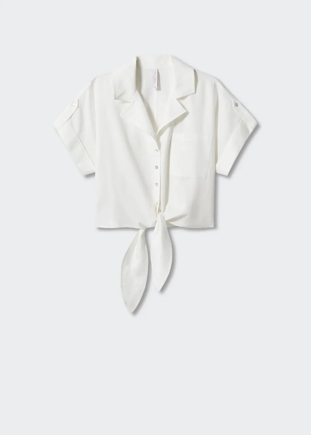 Camicia lino fiocco