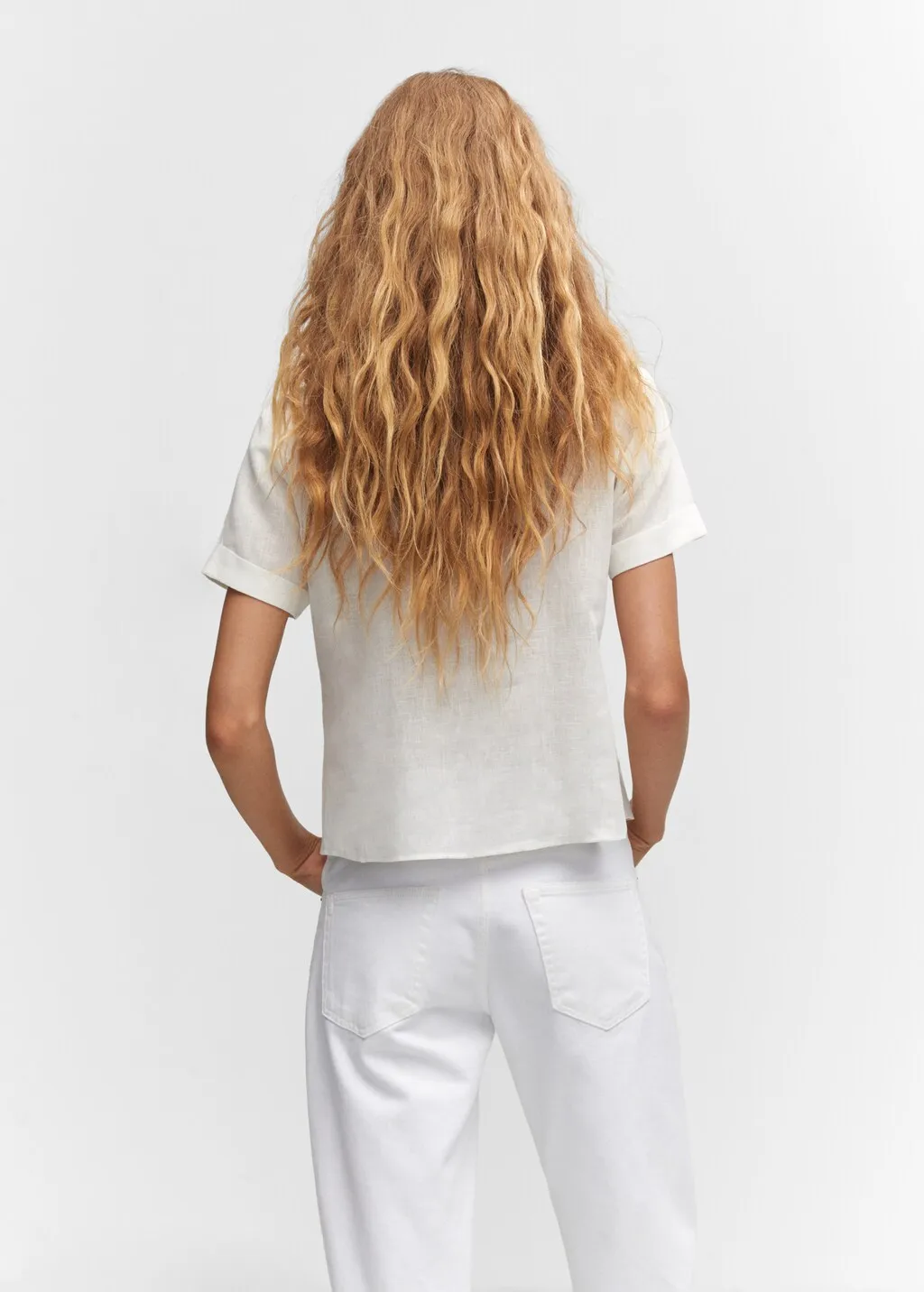 Camicia lino inserti