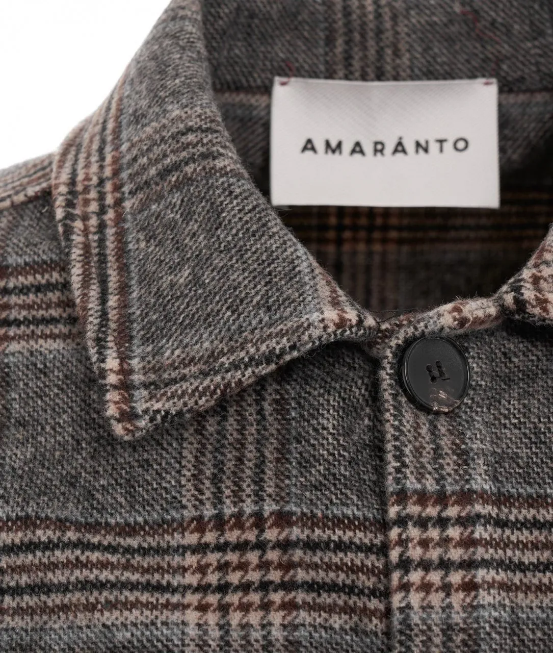 Camicia over in misto lana grigio grigio