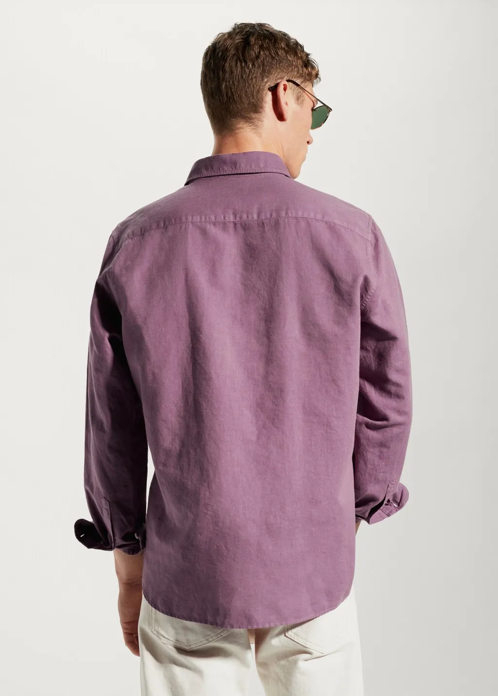 Camicia regular-fit lino cotone