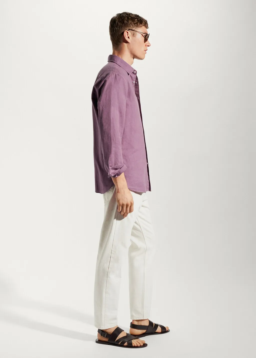Camicia regular-fit lino cotone