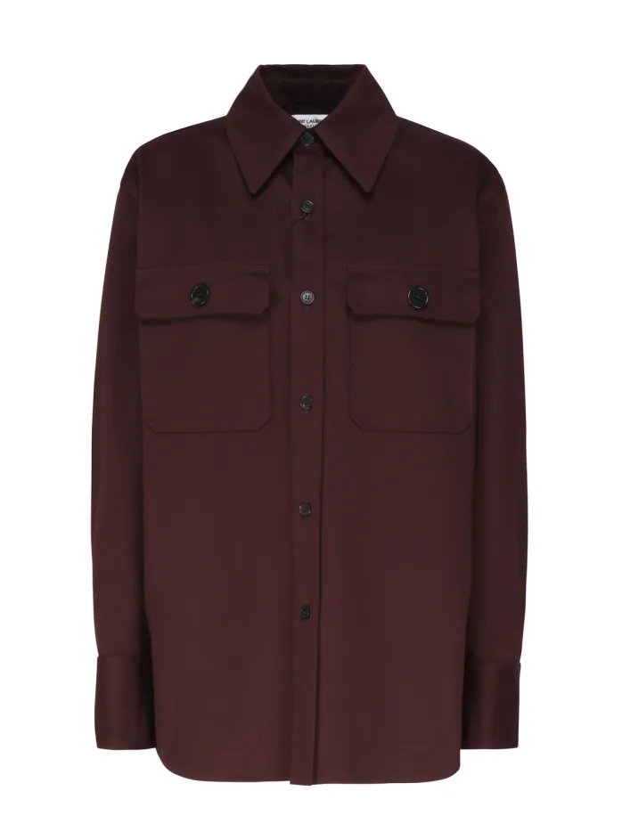 CAMICIA SAHARIENNE IN DRILL DI COTONE