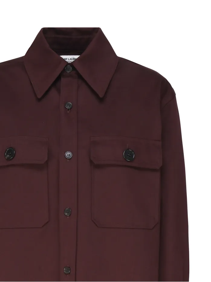CAMICIA SAHARIENNE IN DRILL DI COTONE