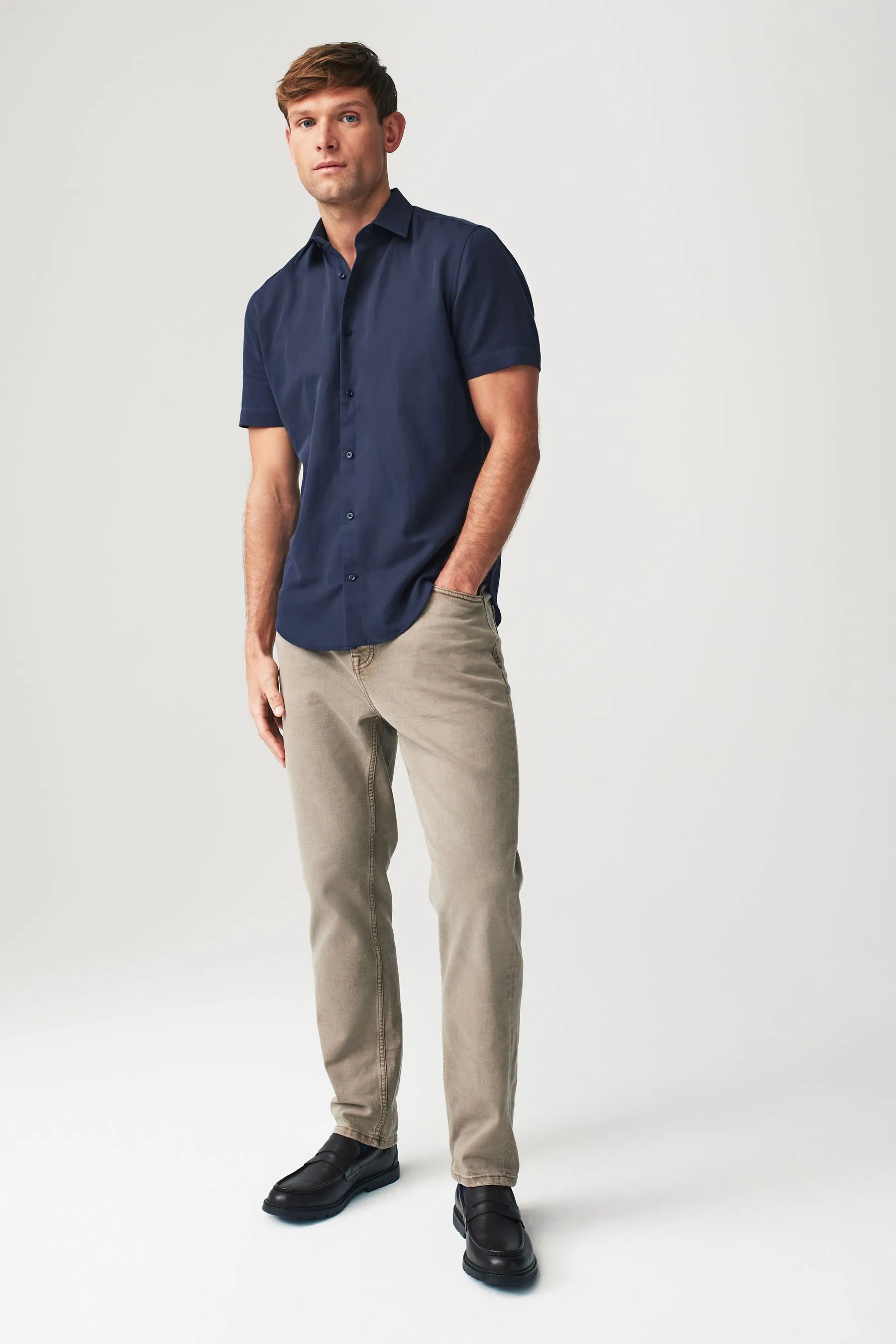 Camicia testurizzata in Blend lino