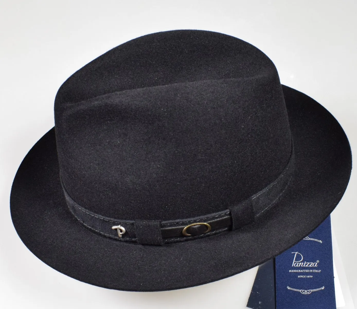 Cappello classico in feltro panizza nero waterproof