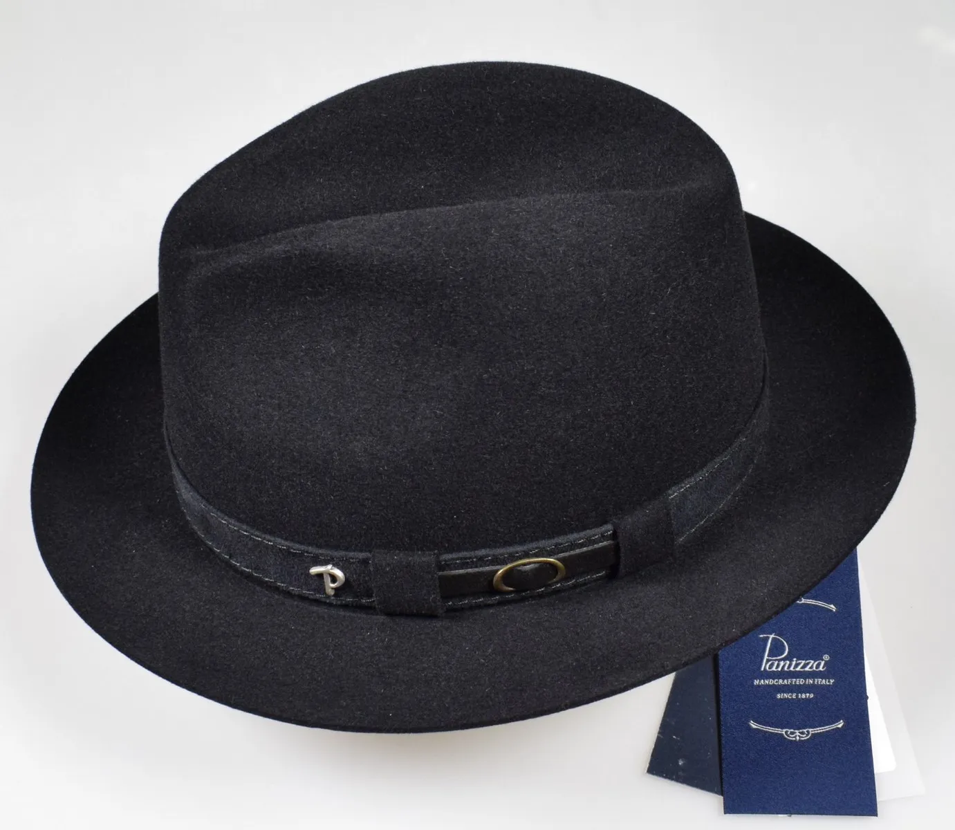 Cappello classico in feltro panizza nero waterproof