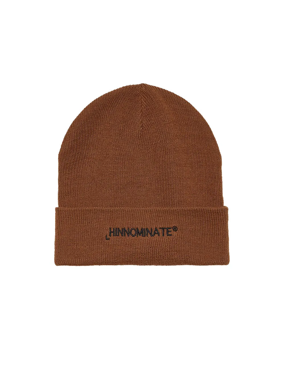 Cappello In Lana E Acrilico Con Stampa Sul Davanti - Cognac