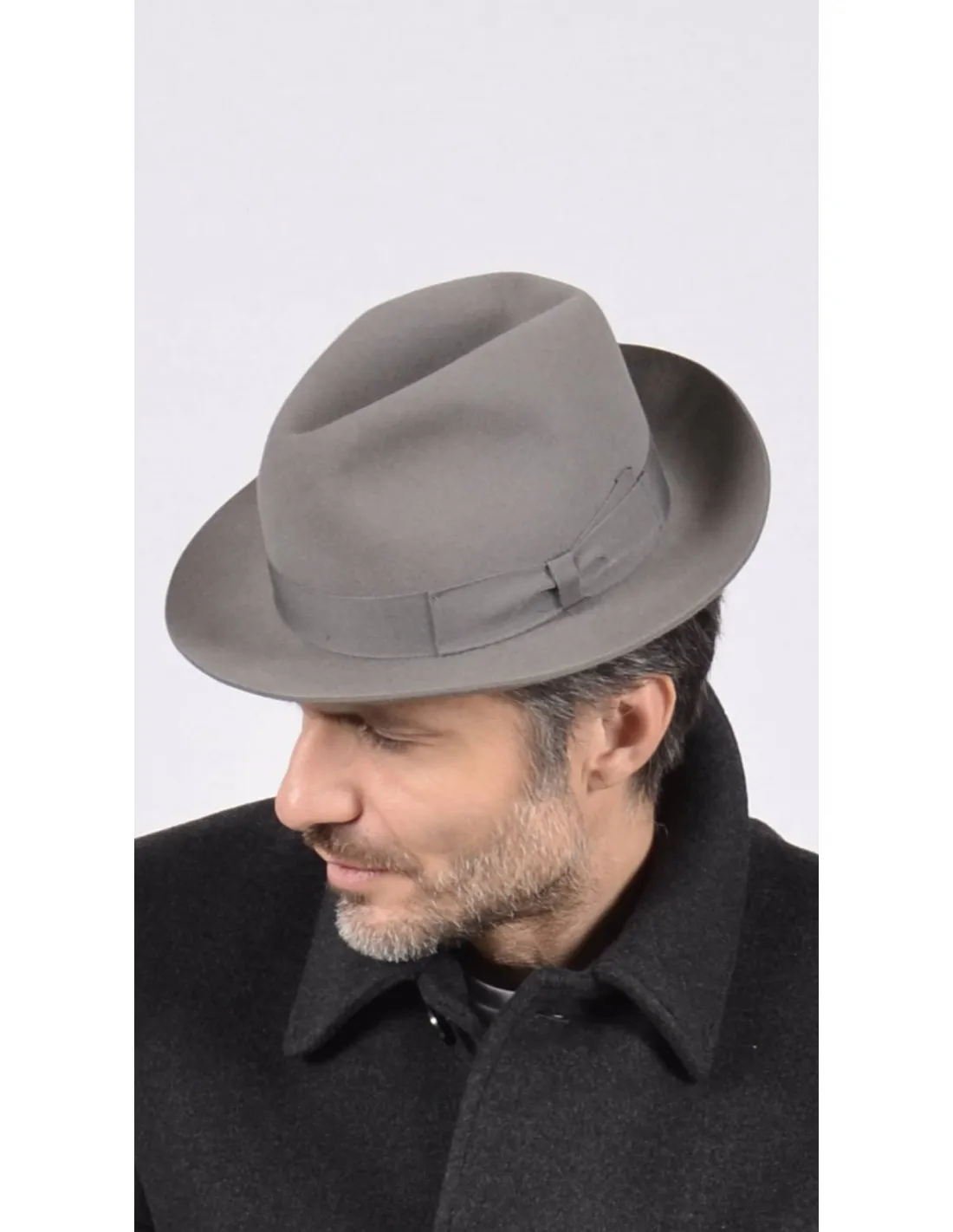 Cappello in lana tipo fedora Gentemoda Grigio CH